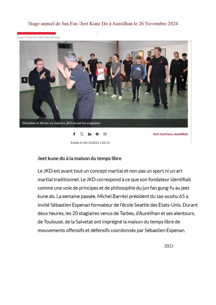 club de JEET KUNE DO à Aureilhan